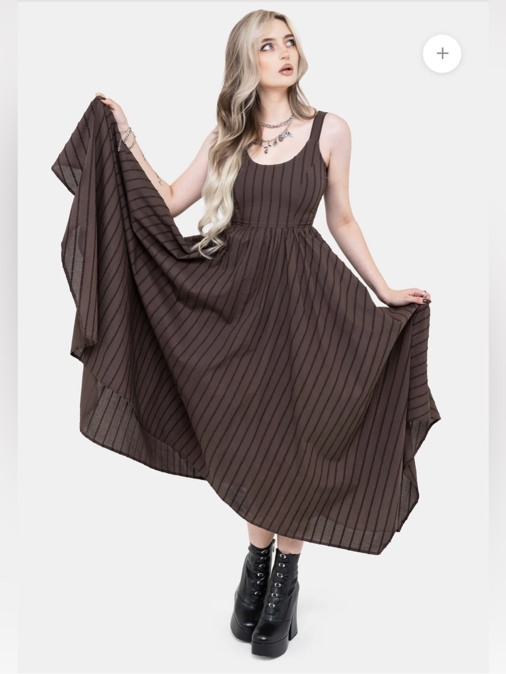 NWT Disturbia Blythe Handkerchief Hem Midaxi Dress Brown size 8 US